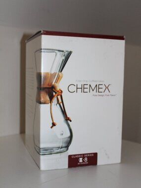 Vintage Chemex CM-8A Classic Series Filter Drip Coffee Maker 8 Cup Brand New